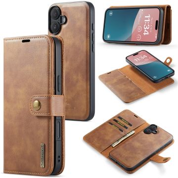DG.MING iPhone 17 2-i-1 etui med pung - Brun