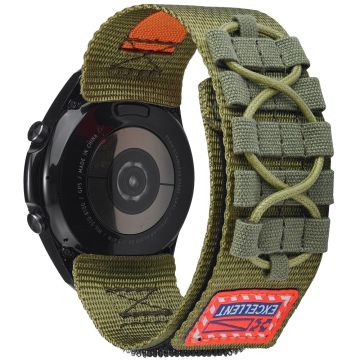 KALEBOL Huawei Watch GT 3 Pro 43mm / GT 3 42mm Watch Band 20mm Loop Fastener Nylon Wrist Strap - Army Green