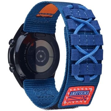 KALEBOL Huawei Watch GT 3 Pro 43mm / GT 3 42mm Watch Band 20mm Loop Fastener Nylon Wrist Strap - Blue