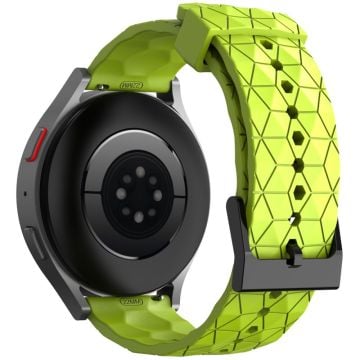 KALEBOL Huawei Watch GT 3 42mm / GT 3 Pro 43mm Watch Strap 20mm Silicone Band Football Pattern - Lime