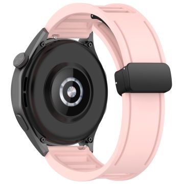 Huawei Watch 4 / Watch 4 Pro / Watch GT 4 46mm Magnetic Watch Band 22mm Width Silicone Strap Quick Release - Pink