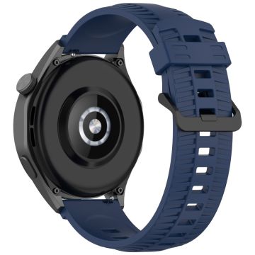 Huawei Watch GT 3 42mm / GT 3 Pro 43mm Silicone Watch Strap 20mm Tire Texture Wrist Band - Navy Blue