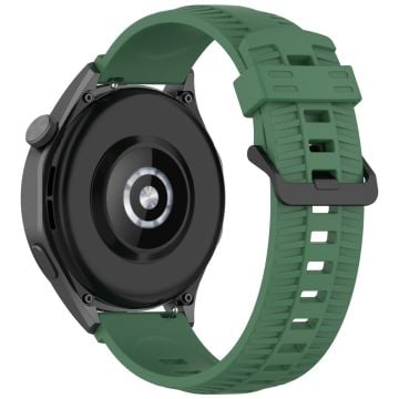 Huawei Watch GT 3 42mm / GT 3 Pro 43mm Silicone Watch Strap 20mm Tire Texture Wrist Band - Army Green