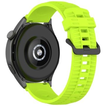 Huawei Watch GT 3 42mm / GT 3 Pro 43mm Silikone Urrem 20mm Dæk Tekstur Armbånd - Lime