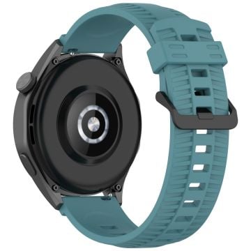 Huawei Watch GT 3 42mm / GT 3 Pro 43mm Silicone Watch Strap 20mm Tire Texture Wrist Band - Cyan