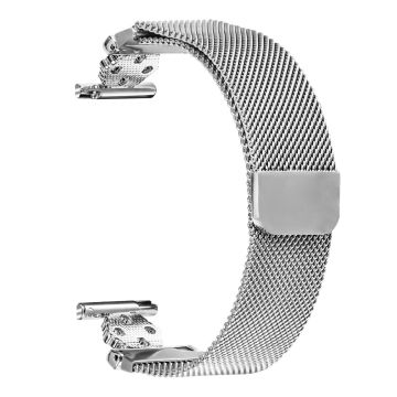 Garmin Vivomove Style / GarminMove Style Milanese Band Flower Stainless Steel Magnetic Mesh Watch Strap - Silver