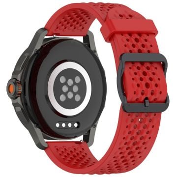 Samsung Galaxy Watch FE 40mm / Watch7 44mm / 40mm Silicone 20mm Multiple Holes Breathable Watch Strap - Red