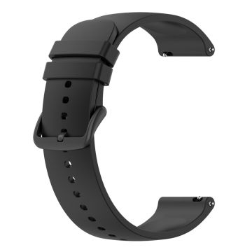 KALEBOL 20mm Silicone Strap for Huawei Watch GT 3 42mm / GT 3 Pro 43mm Round End Watch Band - Black