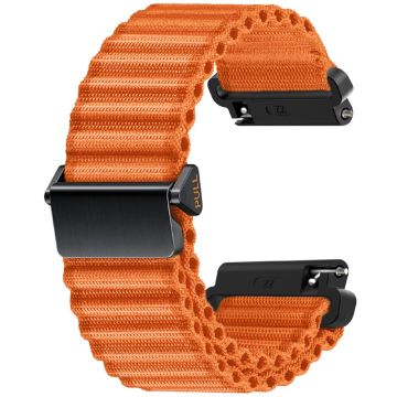 Huawei Watch GT 3 42mm / GT 3 Pro 43mm Watch Strap 20mm Wave Design Nylon Wrist Band - Orange