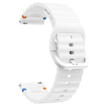 22 mm silikonebånd Xiaomi Watch S4 Sport / Redmi Watch 5 Active Wave Design urrem - Hvid