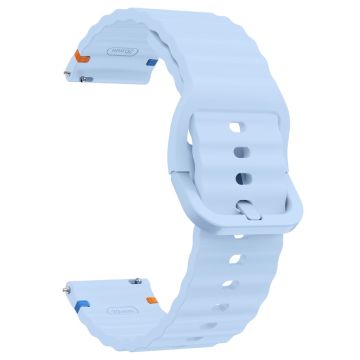 22 mm silikonebånd Xiaomi Watch S4 Sport / Redmi Watch 5 Active Wave Design urrem - Babyblå