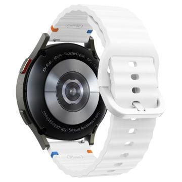 20 mm silikonerem Garminactive 5 / Garmin vivoactive 5 / Venu Sq Wave Design-urrem - Hvid