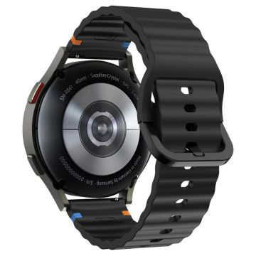 20 mm silikonerem Garminactive 5 / Garmin vivoactive 5 / Venu Sq Wave Design-urrem - Sort