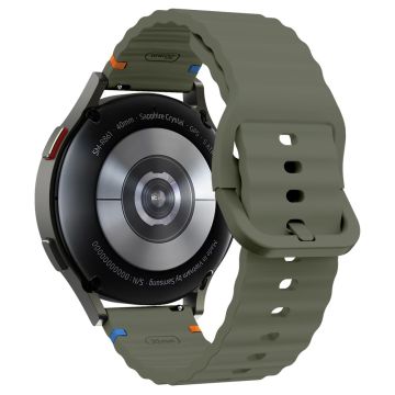 20 mm silikonerem Garminactive 5 / Garmin vivoactive 5 / Venu Sq Wave Design-urrem - Militærgrøn