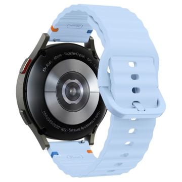 20 mm silikonerem Garminactive 5 / Garmin vivoactive 5 / Venu Sq Wave Design-urrem - Babyblå