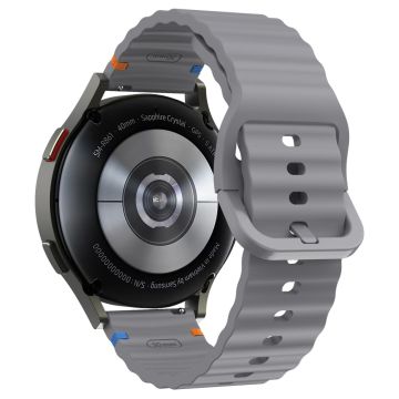 20 mm silikonerem Garminactive 5 / Garmin vivoactive 5 / Venu Sq Wave Design-urrem - Grå