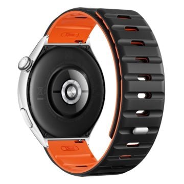 22 mm magnetisk rem Xiaomi Watch S4 Sport / Redmi Watch 5 Active silikoneurrem - Sort + Orange