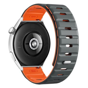 22 mm magnetisk rem Xiaomi Watch S4 Sport / Redmi Watch 5 Active silikoneurrem - Grå + Orange