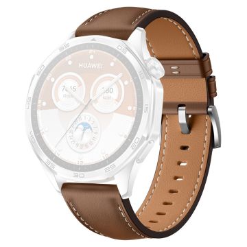 Huawei Watch GT 5 46mm / GT 5 Pro 46mm / GT 4 46mm Udskiftningsrem 22mm Ægte okselæder urrem - Brun