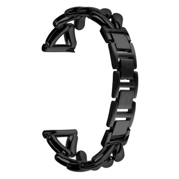 Zinklegeret urrem Garmin Vivomove Style / GarminMove Style Twisted Metal Erstatningsrem - Sort