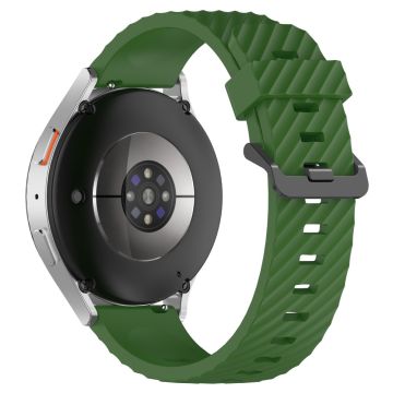 Samsung Galaxy Watch7 40mm / 44mm urrem 20mm silikone urrem - Militærgrøn