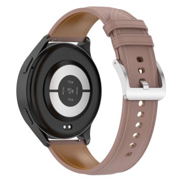 20 mm urrem Huami Amazfit Active / GTR Mini / Bip 3 / Bip 3 Pro Ægte okselæderrem med quick release-stik - Dyb Pink