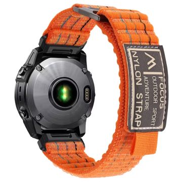 26 mm urrem Garmin Fenix 8 51 mm / Enduro 3 / Instinct 2X Magic Tape nylonrem - Orange