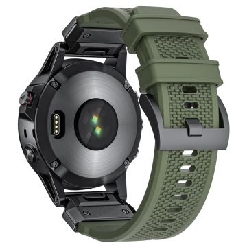 26 mm gummirem Garmin Fenix 8 51 mm / Enduro 3 / Instinct 2X Universal Watch Band - Militærgrøn