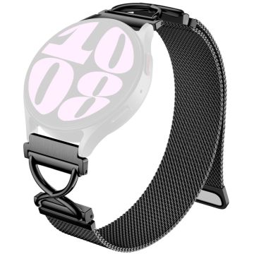 Garmin Vivomove Style / Garminmove Style Milanese Band Galvaniseret magnetisk urrem i rustfrit stål med X-formet stik - Sort