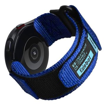 KALEBOL 20mm Nylon Watch Strap Samsung Galaxy Watch6 Classic 47mm / 43mm / Watch6 44mm / 40mm Wrist Band with Magic Tape - Blue