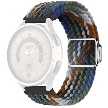 KALEBOL 20mm Magnetic Watch Strap Samsung Galaxy Watch6 Classic 43mm / 47mm / Huawei Watch GT 4 41mm Nylon Band - Denim Multi-color