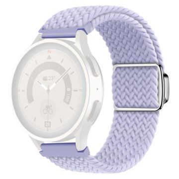 KALEBOL 20mm Magnetic Watch Strap Samsung Galaxy Watch6 Classic 43mm / 47mm / Huawei Watch GT 4 41mm Nylon Band - Misty Purple