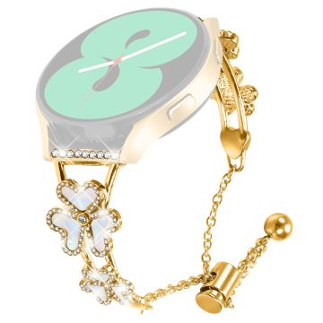 Metal Band Heart Clover Decor GarminMove Style / Vivomove Style Watch Bracelet Replacement - Gold