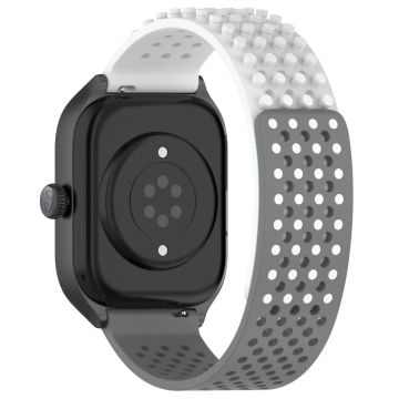 Garmin vivoactive 5 / GarminActive 5 / Venu Sq 2 Silikone Urrem 20mm Åndbar Urrem - Hvid / Grå