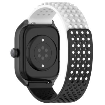 Garmin vivoactive 5 / GarminActive 5 / Venu Sq 2 Silikone Urrem 20mm Åndbar Urrem - Hvid / Sort