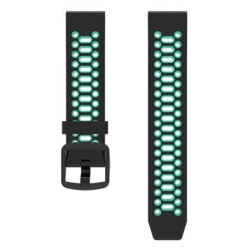 Coros Pace 2 / Garmin vivoactive 5 / GarminActive 5 / Venu Sq 2 Dual Color Watch Strap 20mm Silicone Watchband - Sort / Søblå