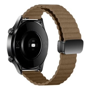 Samsung Galaxy Watch6 / Garmin Venu Sq 2 læderarmbånd 20 mm magnetisk rem - Brun