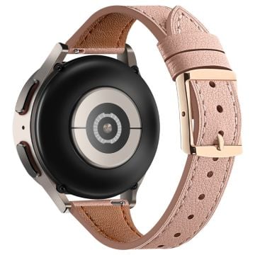 20mm Universal Smartwatch rem Ægte ko-læderrem udskiftning - Lyserød