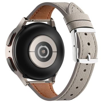 20mm Universal Smartwatch rem Ægte ko-læderrem udskiftning - Grå