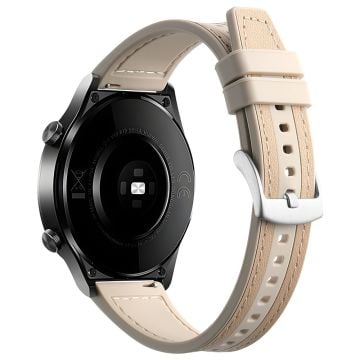 Samsung Galaxy Watch3 45mm / Huawei Watch GT 4 46mm Urrem 22mm Armbånd - Aprikos