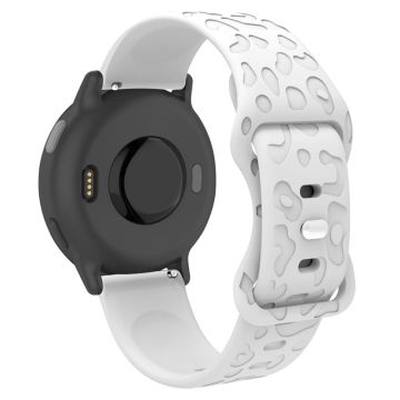 Garmin Venu 2 Plus / vivoactive 5 20 mm silikoneurrem Leopard Texture Justerbar rem - Hvid