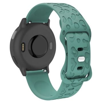 Garmin Venu 2 Plus / vivoactive 5 20 mm silikoneurrem Leopard Texture Justerbar rem - Fyrrenålegrøn