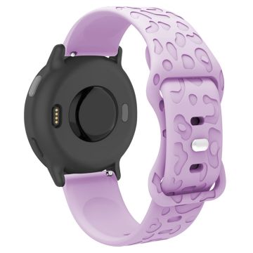 Garmin Venu 2 Plus / vivoactive 5 20 mm silikoneurrem Leopard Texture Justerbar rem - Lavendel Lilla