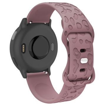 Garmin Venu 2 Plus / vivoactive 5 20 mm silikoneurrem Leopard Texture Justerbar rem - Røgfarvet Lilla