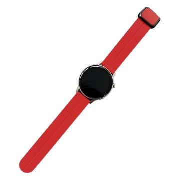 Samsung Gear S3 Classic / Garmin Vivoactive 4 Silicone Magnetic Strap 22mm Watch Band - Rød