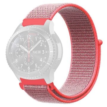 KALEBOL KLB-NLHH-001 Samsung Galaxy Watch6 / Watch6 Classic Watch Strap 20mm Nylon Loop Band - Dyb Pink