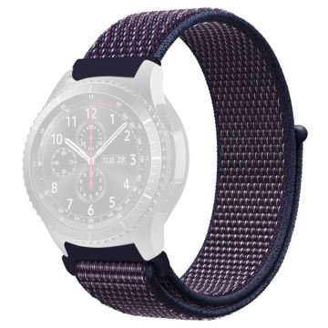 KALEBOL KLB-NLHH-001 Samsung Galaxy Watch3 45mm / Huawei Watch GT4 46mm Watchband 22mm Nylon Wrist Strap - Indigo Blå