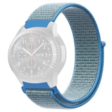 KALEBOL KLB-NLHH-001 Samsung Galaxy Watch3 45mm / Huawei Watch GT4 46mm Watchband 22mm Nylon Wrist Strap - Søblå