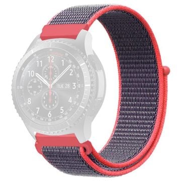 KALEBOL KLB-NLHH-001 Samsung Galaxy Watch3 45mm / Huawei Watch GT4 46mm Watchband 22mm Nylon Wrist Strap - Lyserød