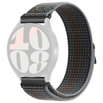 KALEBOL KLB-NLHH-002 Samsung Galaxy Watch6 / Watch6 Classic 20mm Watch Band Nylon Loop Strap - Midnat